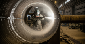 Kontraktor Sandblasting Internal Pipa Industri Terpercaya