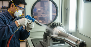 Jasa Vapor Blasting Aerospace untuk Komponen Pesawat