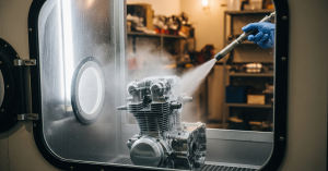 Jasa Vapor Blasting Otomotif untuk Restorasi Mesin