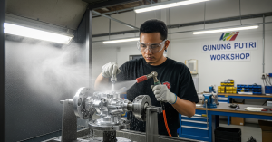 Jasa Wet Blasting Part Aluminium untuk Restorasi & Finishing