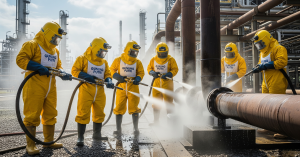 Jasa Wet Blasting Oil and Gas Profesional & Aman