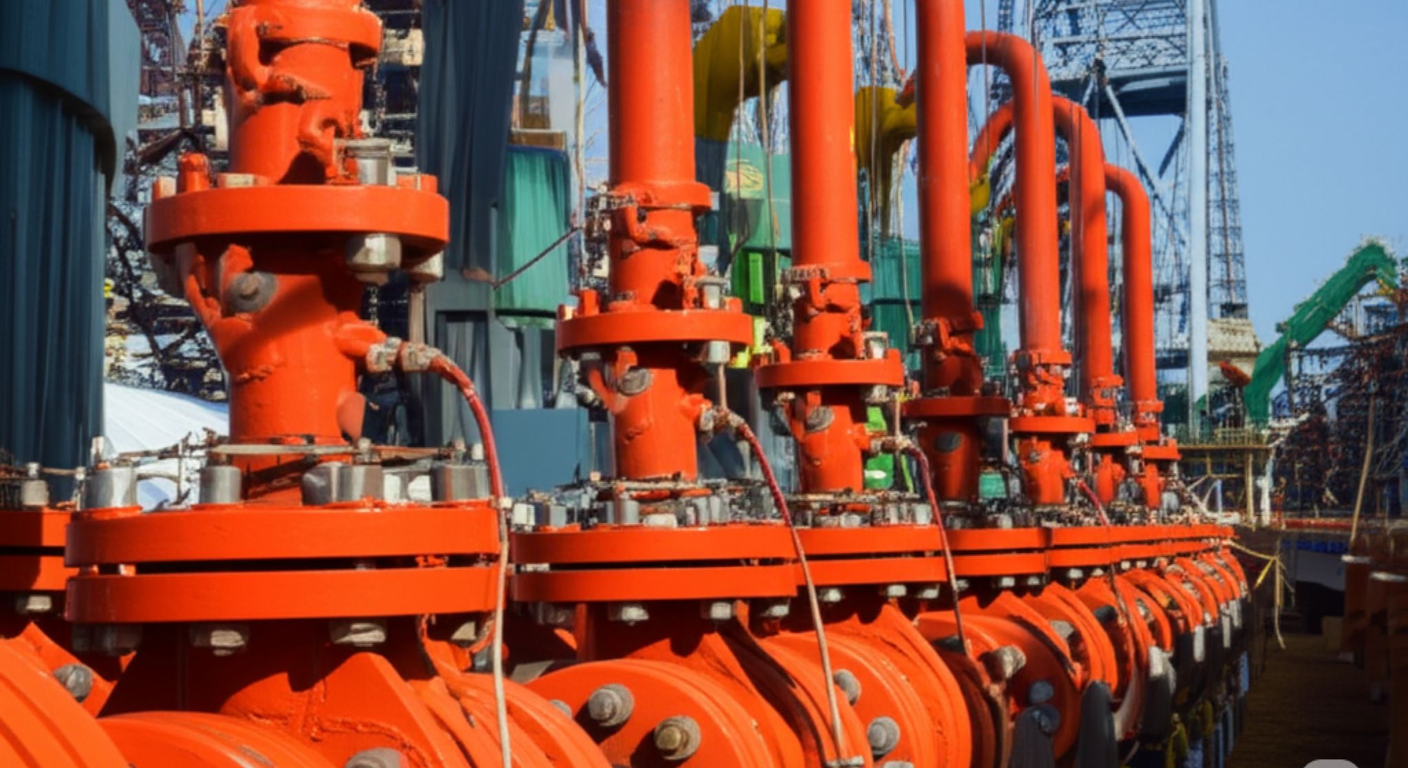 Proses jasa sandblasting pipa offshore untuk membersihkan karat dan kerak sebelum coating