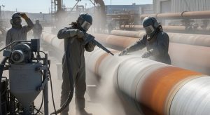 Jasa Kontraktor Sandblasting External Pipe