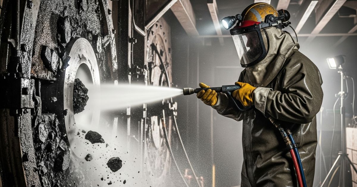 Pekerjaan jasa water blasting boiler & turbin untuk pembersihan kerak dan slag dengan teknologi hydroblasting bertekanan tinggi.