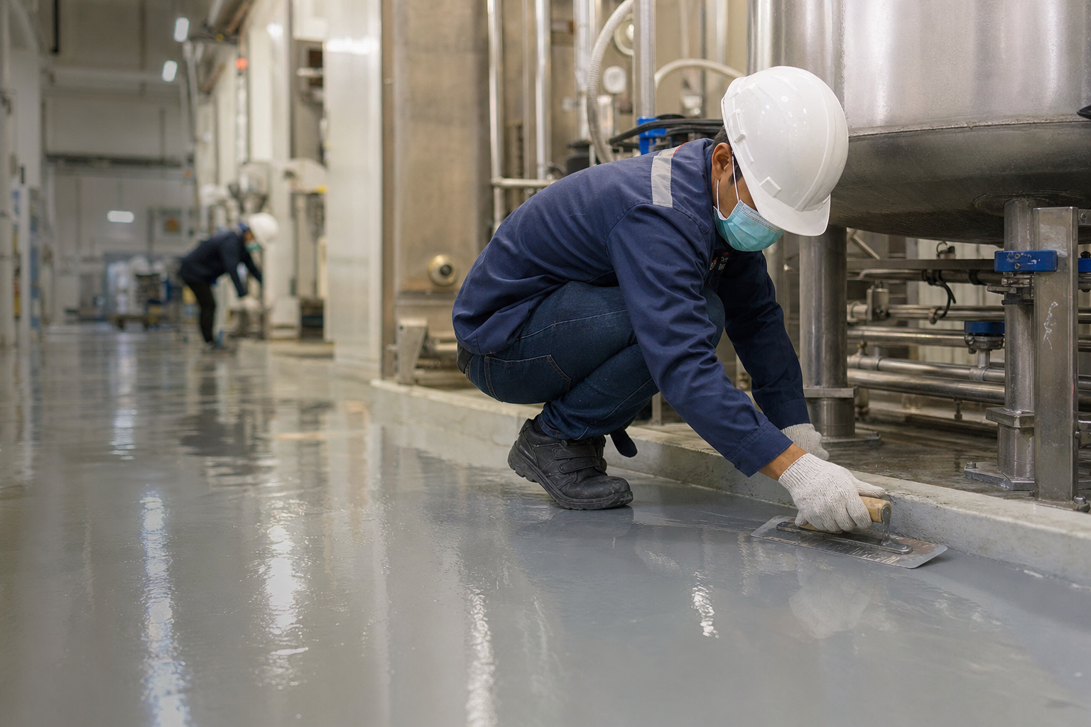 Jasa Epoxy Mortar Coating Depok